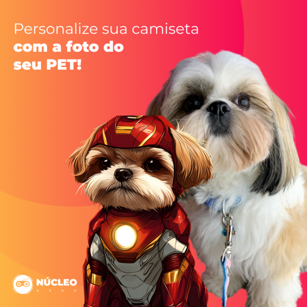 Personalize sua camiseta com a foto do seu PET!